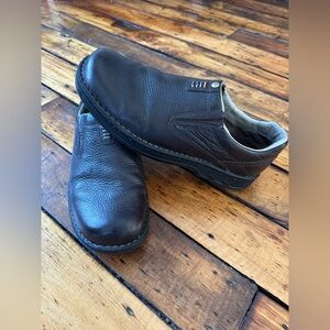 Merrell Dark Brown Leather Slip-On Loafers